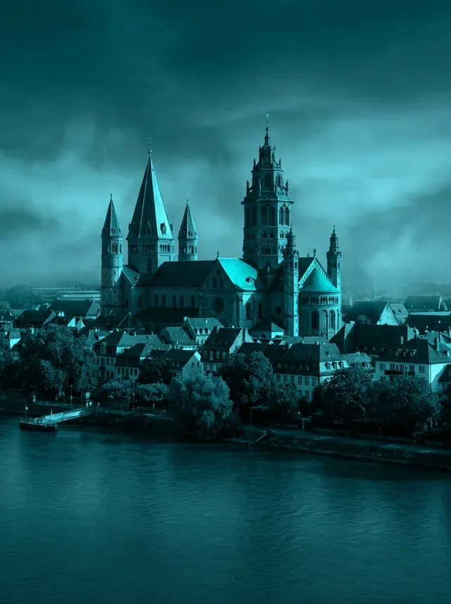 Stilisierte Ansicht von Mainz
