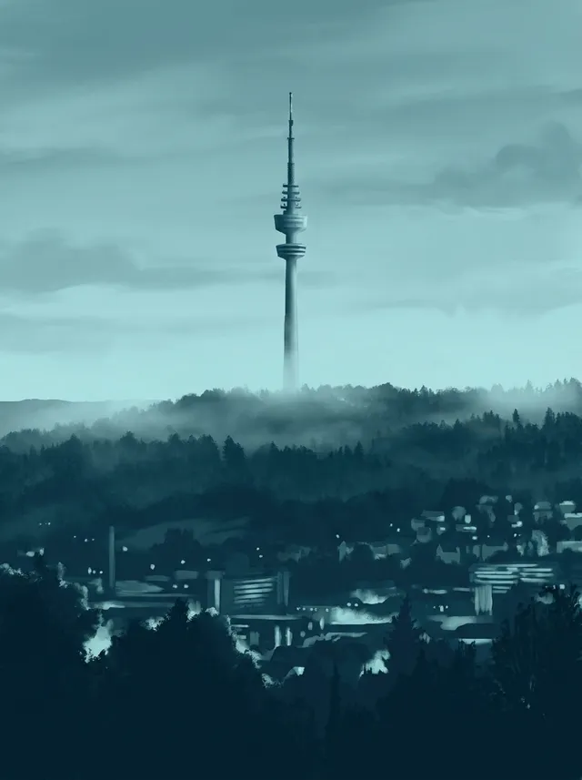 Stilisierte Ansicht von Stuttgart