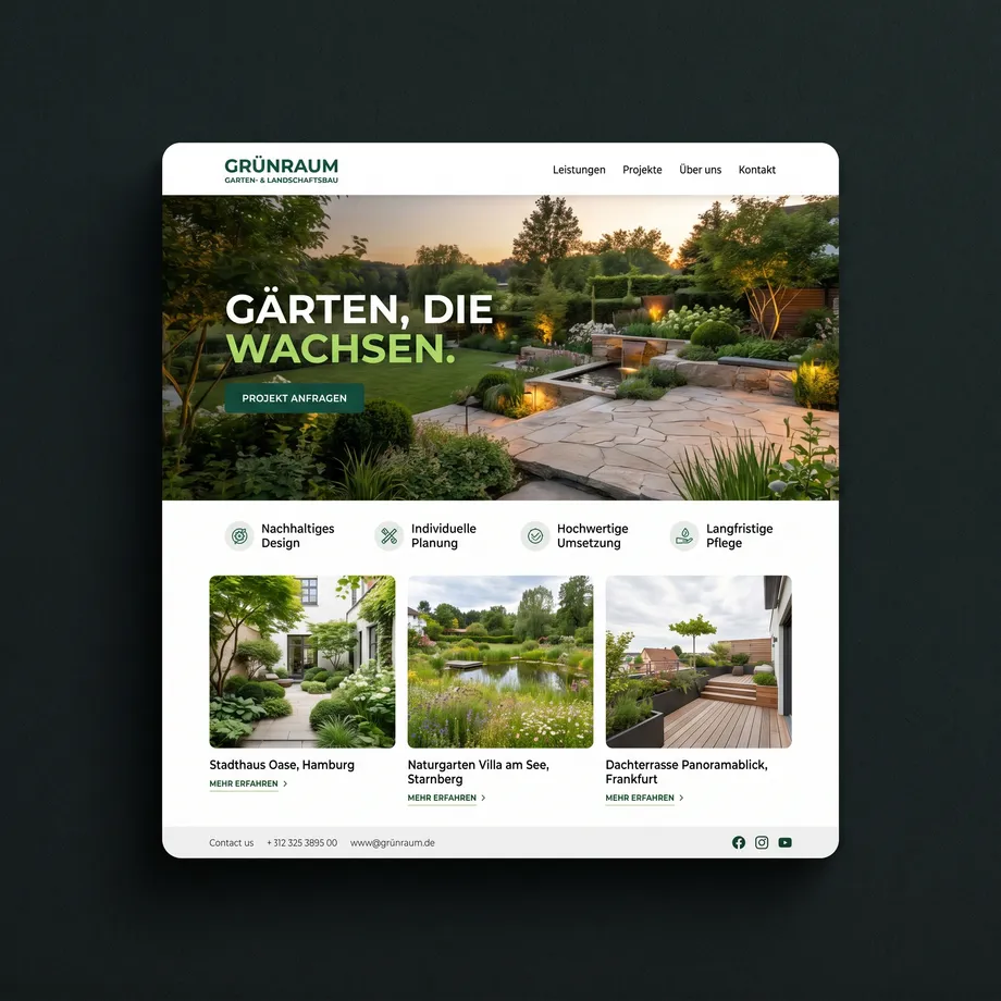 Webseiten-Beispiel für Garten- & Landschaftsbau